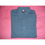 Rusty Camisa Hombre Azul Bordada Talle M