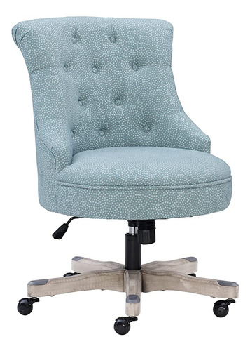 Linon Amzn Talia - Silla De Oficina Azul Claro, Color Gris