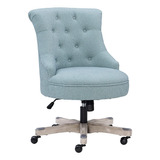 Linon Amzn Talia - Silla De Oficina Azul Claro, Color Gris