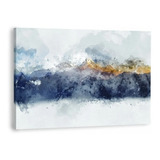 Cuadro Canvas Paisaje Montañas Abstracto Grande Hd Acuarela
