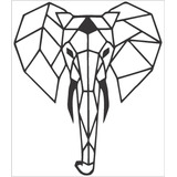 Cuadro De Elefante En Mdf Color Negro Mate Modelo 1
