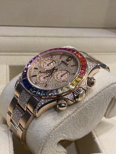 Rolex Daytona Rainbow Diamond Paved Factory