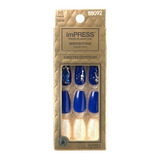 Uñas Impress / Press-on Modelo Birthstone Electric Ocean