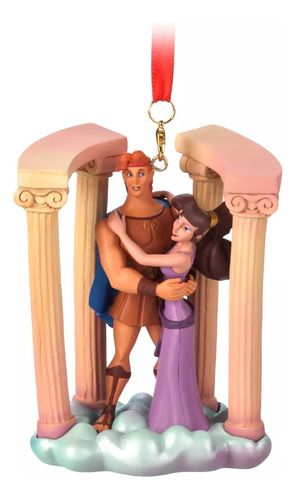 Disney Adorno Colgante Ornamento Navideño Hércules Y Megara 