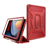 Funda iPad Moko 10.2 9th/8th/7th Gen A Prueba D/golpes/red