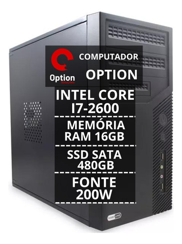 Pc Computador Cpu Intel Core I7 Ssd 480gb + 16gb Memória Ram