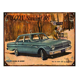 Cartel Chapa Publicidad Antigua Ford Falcon 1966 L230