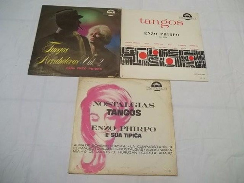 ' Lp Vinil - Enzo Phirpo - Lote Com 3 Discos