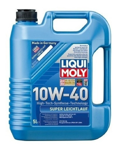 Aceite Sintético 10w-40 Super Leichtlauf 5l Liqui Moly