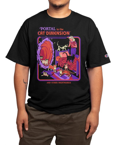 Playera Portal Gatuno Rhodes, Camiseta Dimensión Gato