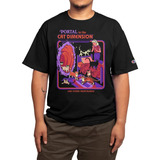 Playera Portal Gatuno Rhodes, Camiseta Dimensión Gato