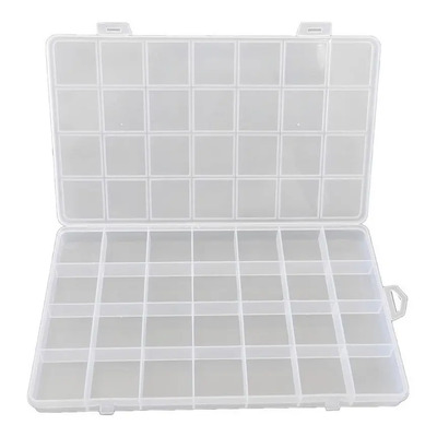 28 Divisiones Organizador Caja Para Cuentas Chaquiras, 1 Pcs Transparente