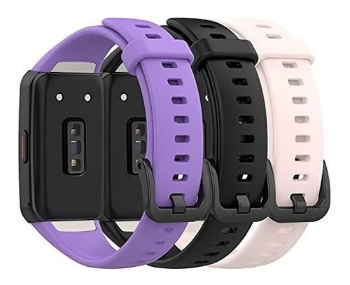 Mallas Para Huawei Honor Band 6 X3u Negro Rosa Violeta