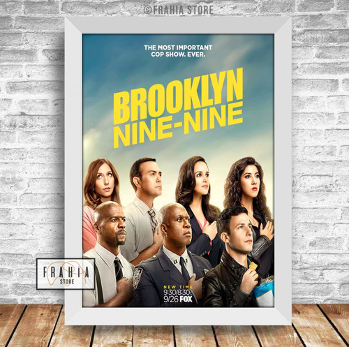 Quadro Decorativo Brooklyn Nine-nine 99 42x30 Com Vidro