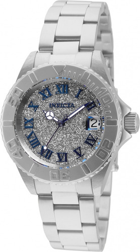 Invicta Angel Zager 33360 34mm Original Sw Cristais Prateado