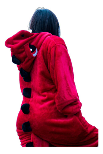 Kigurumi O Disfraz, Pijama Dinosaurio Rojo Suave Y Térmica