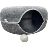 Túnel Grande Para Gatos Con Cama Y Juguete, Compatible Con G