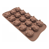 Forma Molde Silicone 15 Porco Porquinho Chocolate