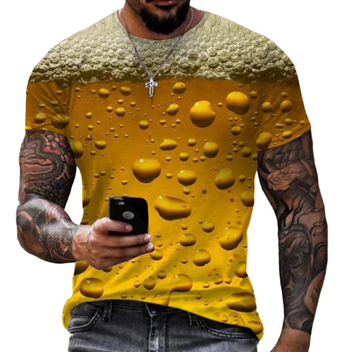 Camisas Con Estampado 3d Para Hombre, Camiseta Divertida Con