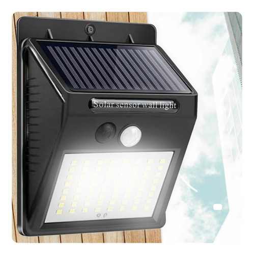 Luminária Solar Led Sensor De Presença Luz Automática Ip67