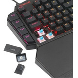 Teclado De Una Mano Gamer Redragon Diti K585rgb Color Negro Con Luz Rgb