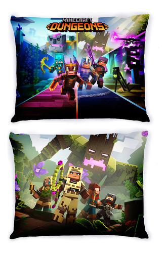 2 Cojines Almohada Minecraft Pack Dif Modelos Con Relleno