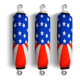 3 Fundas Cubre Amortiguador Honda Trx 250 300 400 Usa Flag