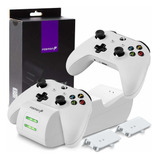 Estacion De Carga Con 2 Baterias Recargables Xbox One Blanco