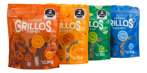 Grillos Comestibles Saborizados (12 Bolsas)