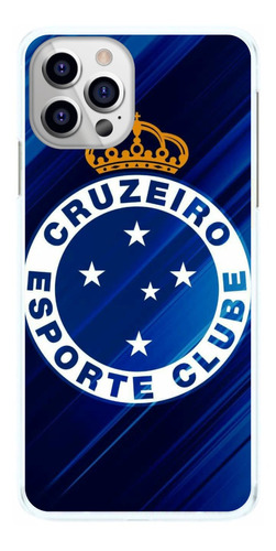 Capinha Cruzeiro Coroa Diagonal Azul Capa Celular