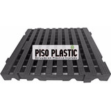 Kit 2 Pçs Estrado Alto Reforçado Pallet Deck 4,5x50x50 Preto