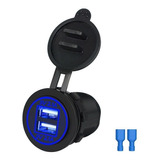 Cargador Doble Usb Auto Moto Iluminado 12v Celular iPhone