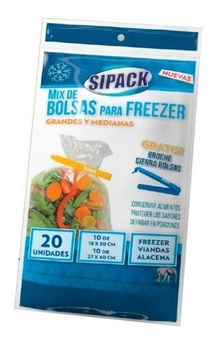 Bolsas Freezer Conserva Alimentos Broche Vianda Sipack