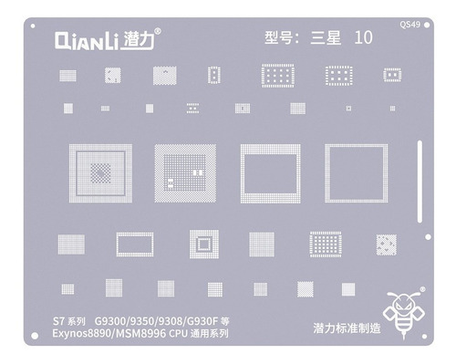 Stencil Reballing Samsung S7 Series Exynos 8890 Cpu Qs49