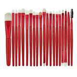 Set 20 Brochas Maquillaje Nuevas Gugus Makeup Color Red-red