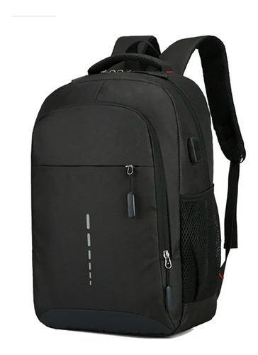 Mochila Negra Porta Notebook  13 14 15,6 16 Pulgadas Usb