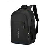 Mochila Negra Porta Notebook  13 14 15,6 16 Pulgadas Usb