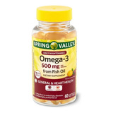 Vitamina Omega 3 500mg - Spring Valley - 60 Cápsulas