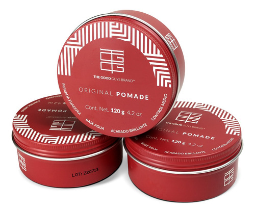 Pomada Para Cabello Tgg Original Pomade Pack 3 Pzas 120g C/u