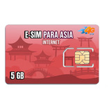 E-sim Prepago Asia Internet  Velocidad 5g