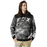 Jm Buzo Moto Fox Bnkr Po Fleece Capucha Casual Camo Negro