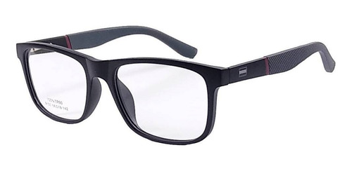 Óculos De Grau Masculino Armação Resistente Retangular E8