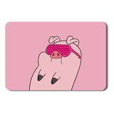 Mousepad Pig Dance Rosa Barato Antiderrapante Em Tecido