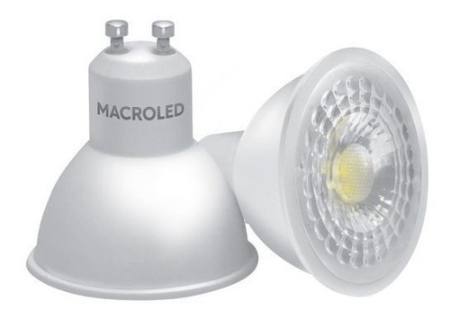 Lampara Dicroled Dicroica Gu10 Pvc 7w Led Dimerizable 