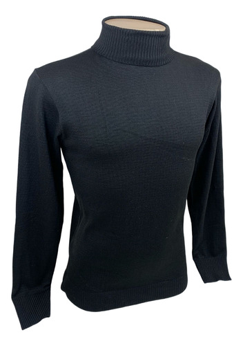 Cacharrel Blusa Trico Suéter Lã Masculina Gola Alta Tricot