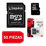 Paquete De 50 Memorias Kingston Micro Sd 8gb + Adaptador