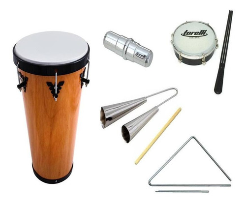 Kit Instrumentos De Samba Timba Phx + Triângulo Torelli 