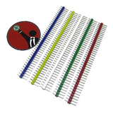 Kit Pin Header Pines Colores Macho Arduino