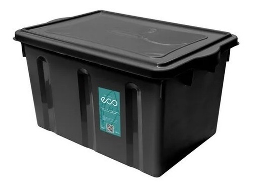 Caixa Organizadora Eco 38 Litros - Plasvale Cor Preta