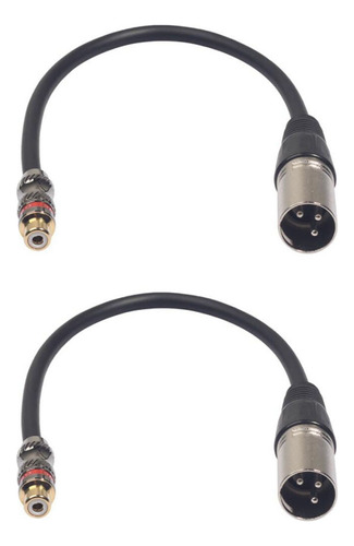 2 Cables Rca Hembra A Xlr Macho, Conversor De Audio Xlr A Rc